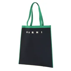 【美品】MARNI マルニ バッグ | 22SS ロゴ ジャガード ショルダー トートバッグ | ネイビー 紺 | イタリア製 | ブランド カバン【メンズ】【中古】のサムネイル