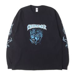 CHALLENGER チャレンジャー Tシャツ ブラック 黒 サイズ:XL | 23AW ウルフ&サンダー ロングスリーブ Tシャツ(L/S WOLF TEE) | トップス カットソー 長袖【メンズ】【中古】