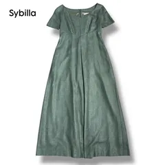 【Sybilla】美品　センタープリーツ マキシ丈　ドレス　ロングワンピース　42