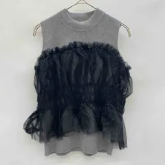 GRL グレイル レディース ニット/セーター グレー ブラック レース ノースリーブ