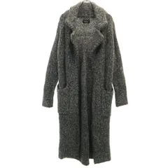 ZARA KNIT ザラニット 長袖 ロング カーディガン M チャコールグレー レディース 古着