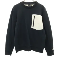 adidas アディダス 長袖 スウェット トレーナー S ブラック メンズ 古着