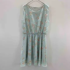 RETRO GIRL レトロガール レディース ノースリーブワンピースキャミワンピース 総裏 花柄 水色