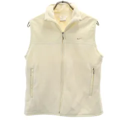 美品 NIKE GOLF ナイキゴルフ ゴルフ フリース ベスト M アイボリー レディース 古着のサムネイル