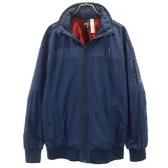 adidas アディダス ウインドブレーカー L ネイビー 裏トリコット メンズ 古着