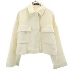 STUNNING LURE スタニングルアー ウール ツイード シャツジャケット 1 ホワイト レディース 古着