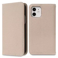 MINTY iPhone12 用 ケース iPhone12 Pro 用 ケース 両機種対応 手帳型 ベルトなし グレージュ