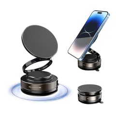 スマホホルダー 車 マグネット360°調整可能 N55磁石 【真空吸盤+超強磁力】車載スマホホルダー カー用品 【片手操作】 スマホスタンド iPhone16/iphone8/iphone7/iPhone SE/Sony/Samsung/HUAWEI/Go 1