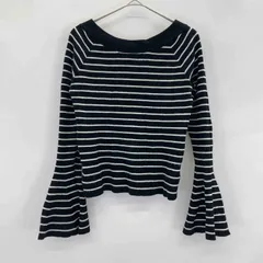 INGNI イング レディース ニット/セーター　ボーダー　長袖　ブラック