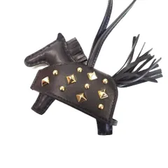 Th1007201 エルメス チャーム ロデオ ロベオ ロック PM ブラック/ゴールド金具 K刻印 HERMES 未使用