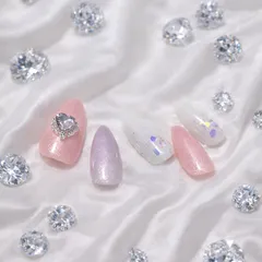 ハートのパーツが可愛い♩ネイルチップ