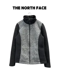 (F) ザノースフェイス ウィメンズ フリース ジップアップ グレー/チャコール