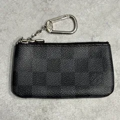LOUIS VUITTON ルイヴィトン LV ダミエグラフィット ポシェットクレ コインケース 小銭入れ メンズ 男性 ブラック 黒 レザー