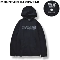 【定番】 マウンテン ハードウェア MOUNTAIN HARDWEAR ロゴ プリント パーカー フーディー スウェット トレーナー ラグランスリーブ 裏起毛 S ブラック アウトドア タウンユース レジャー メンズ
