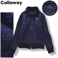 キャロウェイ Callaway 中綿 ジャケット スタンドカラー フリース ジップアップ ジャンパー ロゴ 刺繍 総裏地 M ネイビー ゴルフ スポーツ カジュアル ウェア タウンユース レジャー レディース ♪