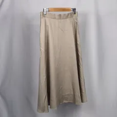 UNITED ARROWS　green label relaxing　 ポリエステル 　フレアスカート 　グレージュ 　レディース　 M相当