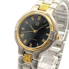 GIVENCHY Watch Men's Black dial Silver Gold Combi Y2K 00S Vintage ジバンシー 時計 メンズ 黒文字盤 シルバー ゴールド コンビ ヴィンテージ 稼働品