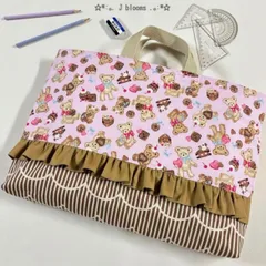 ハンドメイド♡レッスンバッグ♡スイーツくまさん 入園 入学 女の子