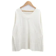 バンヤードストーム BARNYARDSTORM ニット セーター Vネック 長袖 無地 0 XS オフホワイト /HO7