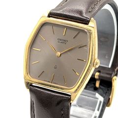 稼動品】SEIKO スクエア メンズ シャリオ 新品ベルト 腕時計 希少色