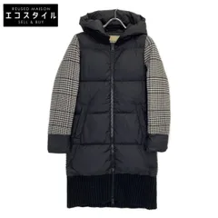 HERNO ヘルノ ｸﾞﾚｰ ｳｰﾙ 千鳥格子柄 切替 ﾛﾝｸﾞﾀﾞｳﾝｺｰﾄ 38