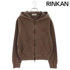 ミュウミュウ  MJL063 ロゴワッペンジップアップパーカー レディース XS ミュウミュウ MJL063 ロゴワッペンジップアップパーカー レディース XS