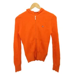 ポロジーンズ ラルフローレン POLO JEANS ジップパーカー フーディー ジップアップ ワッフル サーマル M オレンジ ■MET2