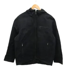 コムサデモードメン COMME CA DU MODE MEN ワークパーカー ジャケット ブルゾン フーディ 黒 ブラック 約L ■YHS2