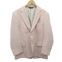 ブルックスブラザーズ BROOKS BROTHERS テーラードジャケット ブレザー シルク混 リネン混 2B ピンク 約L