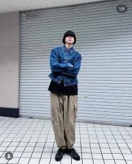 ユニクロU ワイドフィット パラシュート カーゴパンツ ベージュ XL