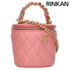 シャネル  ミニバニティ キルティングレザーショルダーバッグ レディース