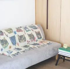 リクエスト商品　おまとめ３点＋ラッピング２件＋メルカリ便送料込みセット｜【ナタリー・レテ / Nathalie Lete】シャギー ブランケットアイボリー ｜ダブルレイヤーブランケット｜掛時計ダイカットMaya