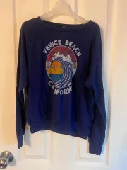 VENICE BEACH カリフォルニア ネイビー 長袖 Tシャツ