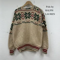 ポロバイラルフローレン 90s コットン ニット ノルディック 柄 雪柄 セーター メンズ XL ISItems【USED】【古着】【中古】50152779