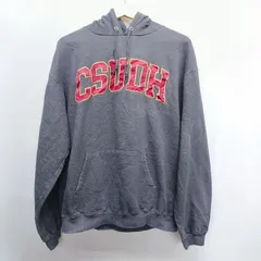 Champion チャンピオン カレッジスウェットパーカー サイズM チャコールグレー コットンポリ ニカラグア製 カレッジプリント 古着