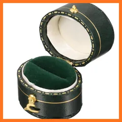 【新品】 LIFKOME 指輪ケース ミニ 持ち運び レザー 緑 結婚指輪ボックス ヴィンテージ ポータブルリング収納 プロポーズ向け 婚約式ジュエリーケース 0