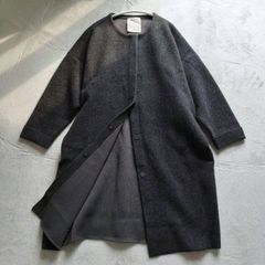 チヅコ　ドレステリア　ロング　リバーコート　グレー　ウール　38 チヅコ様専用 ドレステリア ロング リバーコート グレー ウール 38