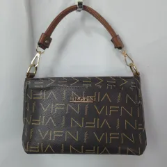 新品級 ブラウン パターン ショルダーバッグ