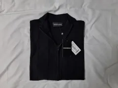 (新品/S) エンポリオアルマーニ バージンウール フルジップアップ ブラック