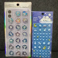 正規品 シマエナガ おはじきシール ＋ タイルシール セット 新品 ぷっくり 透明 DROP BLOCK SEAL キラコロ
