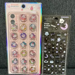 正規品 しゅがのん おはじきシール ＋ クロイロドロップ タイルシール セット 新品 DROP BLOCK SEAL　キラコロ