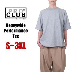 【新品・未使用】【ヘザーグレー】プロクラブ ヘビーウェイト Tシャツ メンズ レディース キッズ PRO CLUB Heavywide Performance Tee 厚手 無地 半袖Tシャツ 大きいサイズ 速乾 USAモデル ブランド 51pc0702