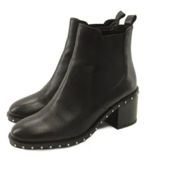 エルビオザノン ELVIO ZANON サイドゴア ショートブーツ レザー 38 ブーツ