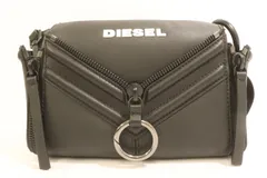 【中古】 DIESEL レディースショルダーバッグ -- LE-ZIPPER ショルダーバッグ DIESEL -- 黒 ブラック ロゴ