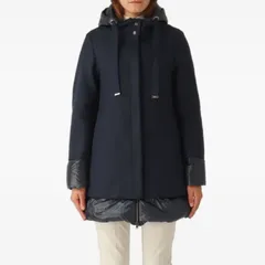 極美品 ヘルノ Herno ダウンコート/PI001966D/定20万超 ブラック 40（5591)ddggj