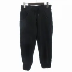 アディダス バイ ステラマッカートニー adidas by Stella McCartney スウェットパンツ 裏毛 ゴムウエスト コットン 黒 ブラック XS
