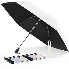 【現役皮膚科医監修 JIS認証＆段階収納】日傘 UVカット100遮光遮熱 折り畳み傘【業界初！安全式自動開閉】ALwgreen折りたたみ傘 大きい超軽量 熱中症対策 肌を守る おりたたみ傘 晴雨兼用 耐風頑丈 携帯便利 超撥水日傘兼用雨傘 レディース/メン 0