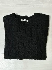 ケーブル ニット セーター ブラック