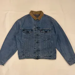 90s　levi's　デニム　ジャケット　gジャン　Y2K　海外　ストリート　アメカジ　短丈　裏地　【J-74】