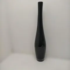 ビンテージ　vintagevintage　 ガラス  吹きガラス フラワーベース つぼみ型 ブラックロング スリム モダン 北欧 ミッドセンチュリー インテリア オブジェ　黒　260123-4Y